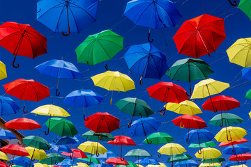 Fototapeta na wymiar Colorful umbrellas
