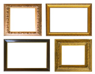 Frames paintings gold antique antiquity collection isolated museum