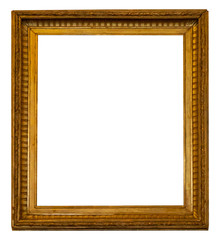 Antique photo picture frame isolated on white background