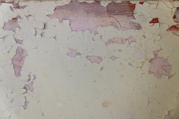 Old paint over metallic surface 