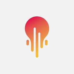 Obraz premium Creative bulb logo design idea.Abstract icon bulb