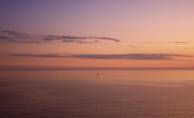 Beautiful sunset on the Mediterranean