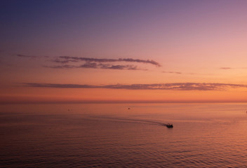 Beautiful sunset on the Mediterranean