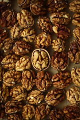 peeled whole kernels of walnuts harvest