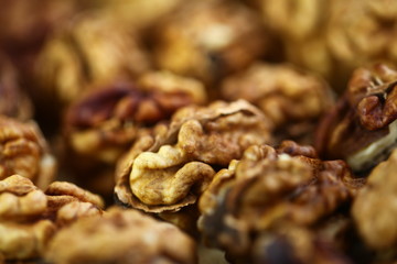 peeled whole kernels of walnuts harvest