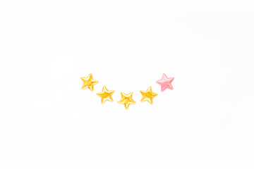 Five stars Customer Experience Feedback Concept