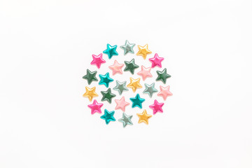 Decorative stars holiday composition