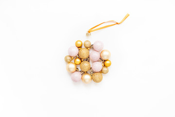 Christmas decoration flat lay concept