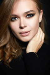 Obraz premium Beautiful model posing in studio. sensual girl