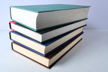 Stack of hardcover books
