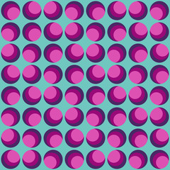 Abstract rounded repeated shapes. Vector seamless pattern.