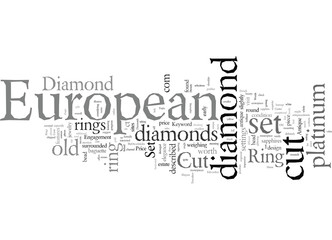 European cut diamond rings set in platinum