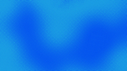 Fototapeta premium Blue pop art retro background with halftone dots in comic style, vector illustration eps10