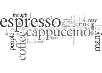 Obraz premium Espresso Versus Cappucino
