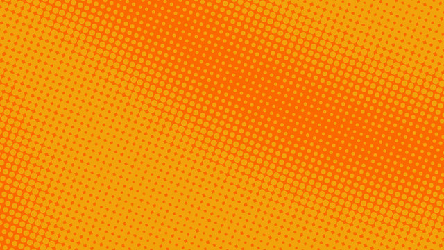 Yellow and orange pop art retro comic background with halftone dots desing, vector illustration eps10