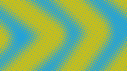 Blue and yellow pop art background with halftone dots in comic style, vector illustration eps10