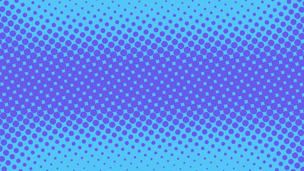 Pale blue and purple pop art background in retro comic style with halftone dotted design, vector illustration eps10