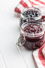 Blueberry and raspberry jam.