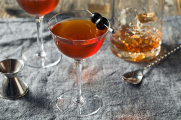 Homemade Rob Roy Cocktail