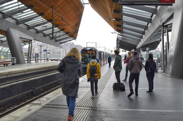 Inside the metro station bijlmer arena