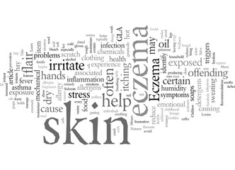 Fototapeta na wymiar Eczema Tips On How To Care For Your Skin
