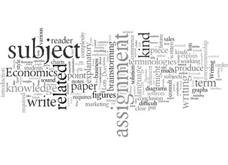 Fototapeta premium Economics Term Paper