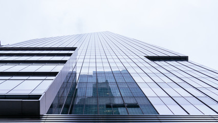 Office Building with reflection looking up
