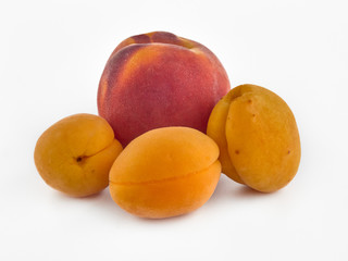 Fresh fruit on white background.Isolate