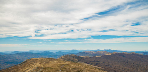 dramatic gorgeous mountain ridge aerial landscape photography from top natural wallpaper background view 