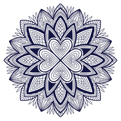 Printable mandala art. Abstraction black and white background. Template for textile. Graphic mandala pattern. Colouring book page