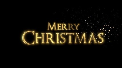 merry christmas sparkling magic text alpha - Powered by Adobe