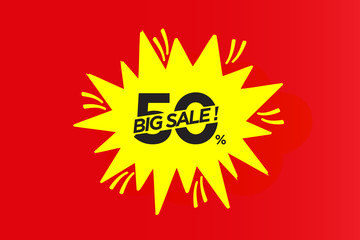 Black friday sale banner, sticker up to 50 percent off. modern design template, Sale banner, sale sticker template design. Black friday special offer. end of season special offer banner.