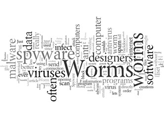 Fototapeta na wymiar Does Your PC Have Worms