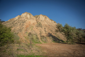 Clay mountain in the wild.