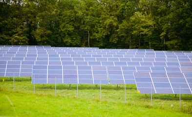 solar energy panels green field