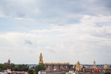panorama of cholula puebla mexico