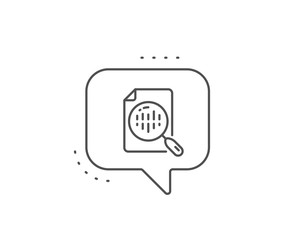 Diagram chart line icon. Chat bubble design. Analytics graph sign. Market analytics symbol. Outline concept. Thin line analytics chart icon. Vector