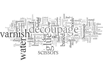 Decoupage Tools And Equipment