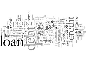 Fototapeta premium Debt a Glossary of Terms