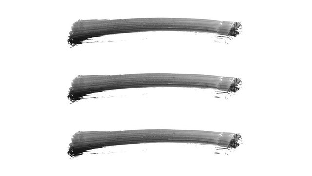 Isolated hand - painted element. Animation grunge - brush stroke.  Abstract drawing. Underline and border design.  Alpha channel transparency.