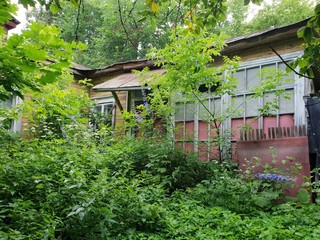 Abandoned rural house in village
