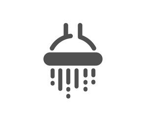 Fototapeta premium Bathroom sign. Shower icon. Hotel service symbol. Classic flat style. Simple shower icon. Vector