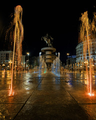 Skopje Macedonia at night