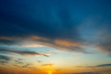 Fototapeta na wymiar colorful sunset in the sky