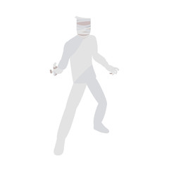 Mummy halloween costume. Men halloween costume - Vector