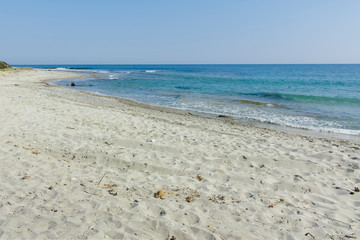 Famous Beach at Possidi Cape, Kassandra Peninsula, Chalkidiki, Greece