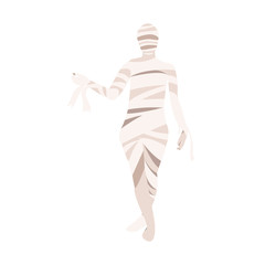 Mummy halloween costume. Women halloween costume - Vector