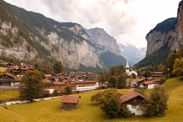 Beautiful Scenic view of Lauterbrunnen