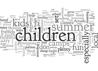Fototapeta premium Cheap Summer Fun For Kids
