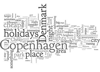 Fototapeta premium Cheap Holidays To Denmark